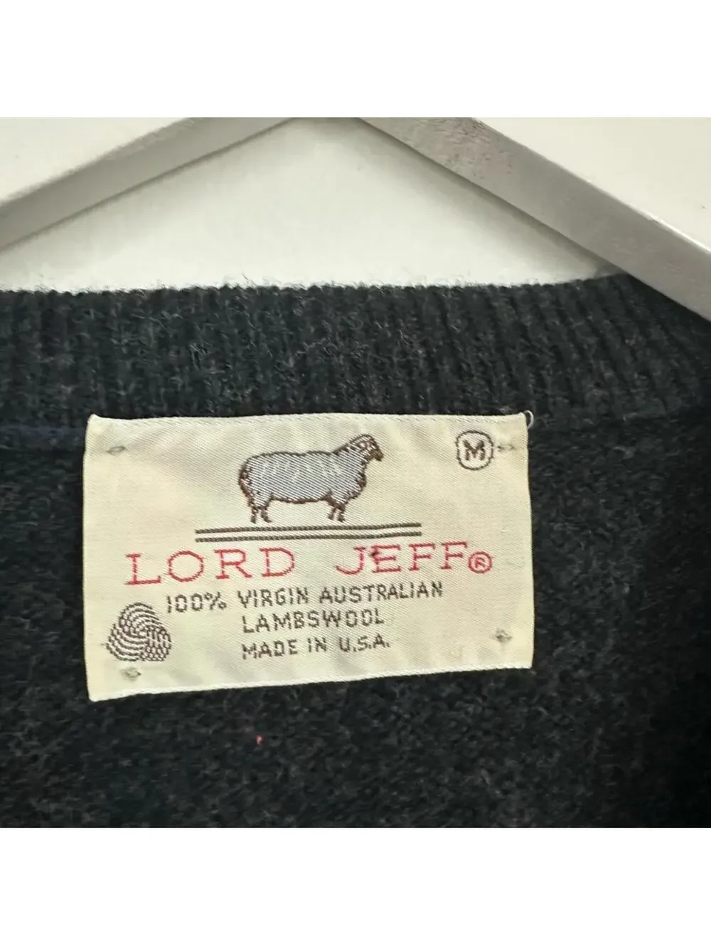 Lord Jeff Men’s 100% Virgin Australian Wool Grey Vest Size M